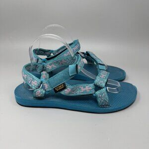 Teva Original Universal Sandals Women’s 10 Blue Hiking Trail Water Summer